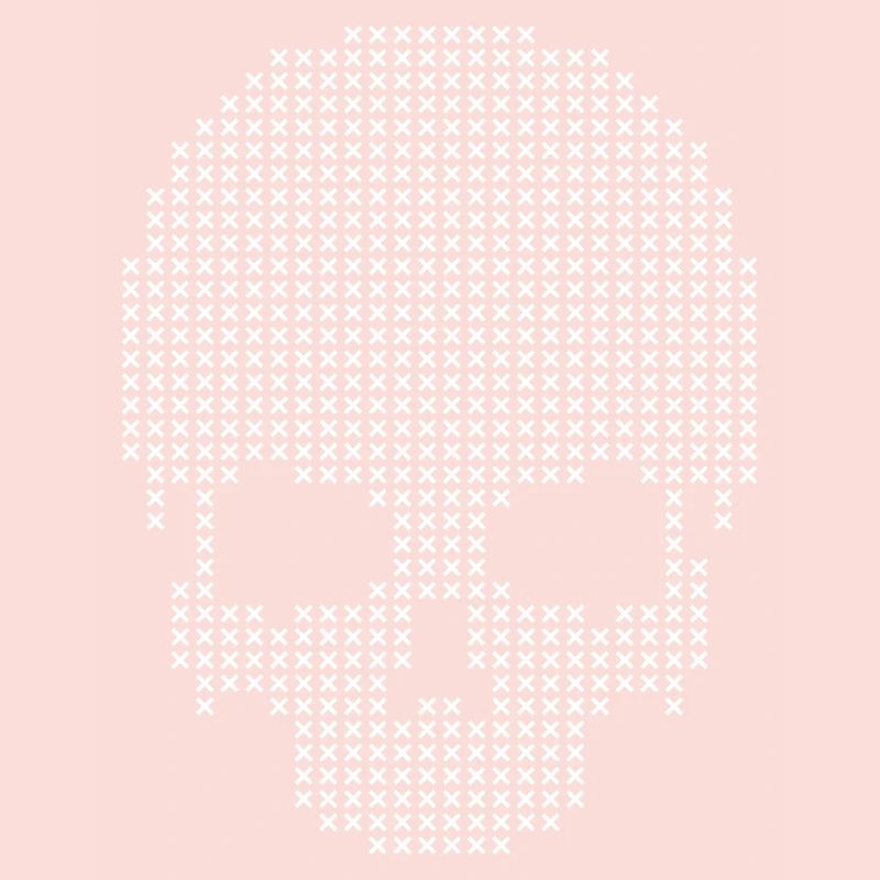 Geometric Skull Stitches Dotwork
