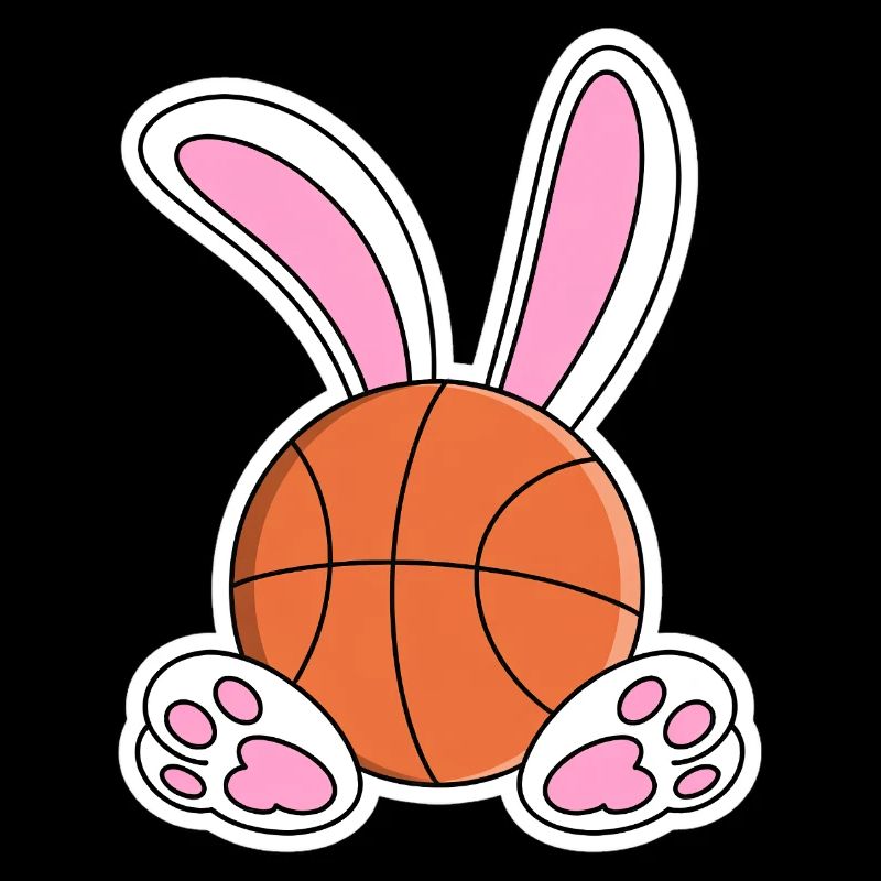 Design de lapins de basket de Pâques