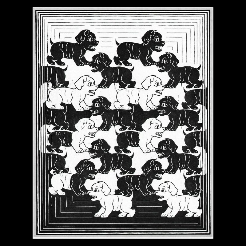 Dachshund Puppies in Monochrome Pattern