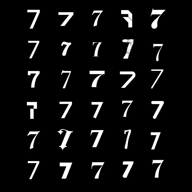Sevenfold Glyph Grid numerology
