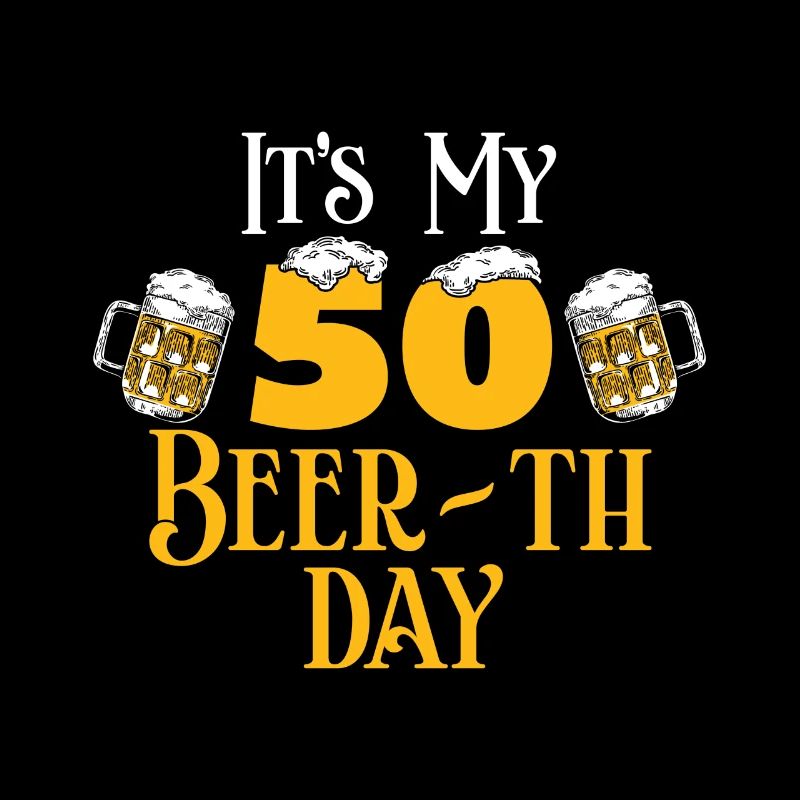 50 50. Geburtstag Geschenk Bier Beer Geschenkidee