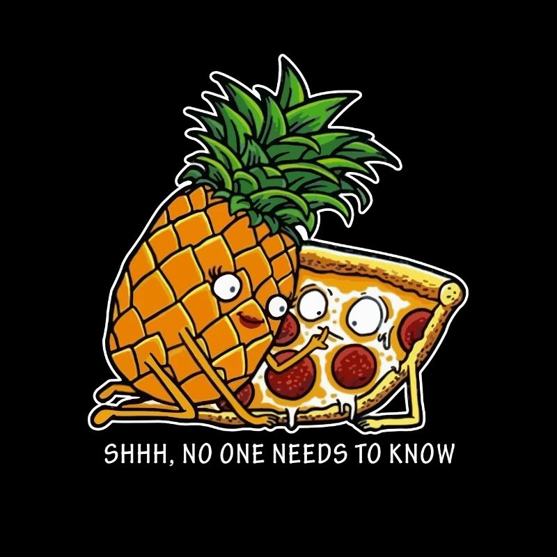 Pizza und Ananas