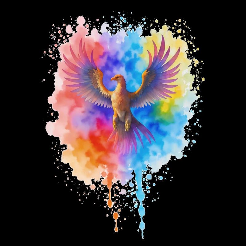Phénix aquarelle précipité