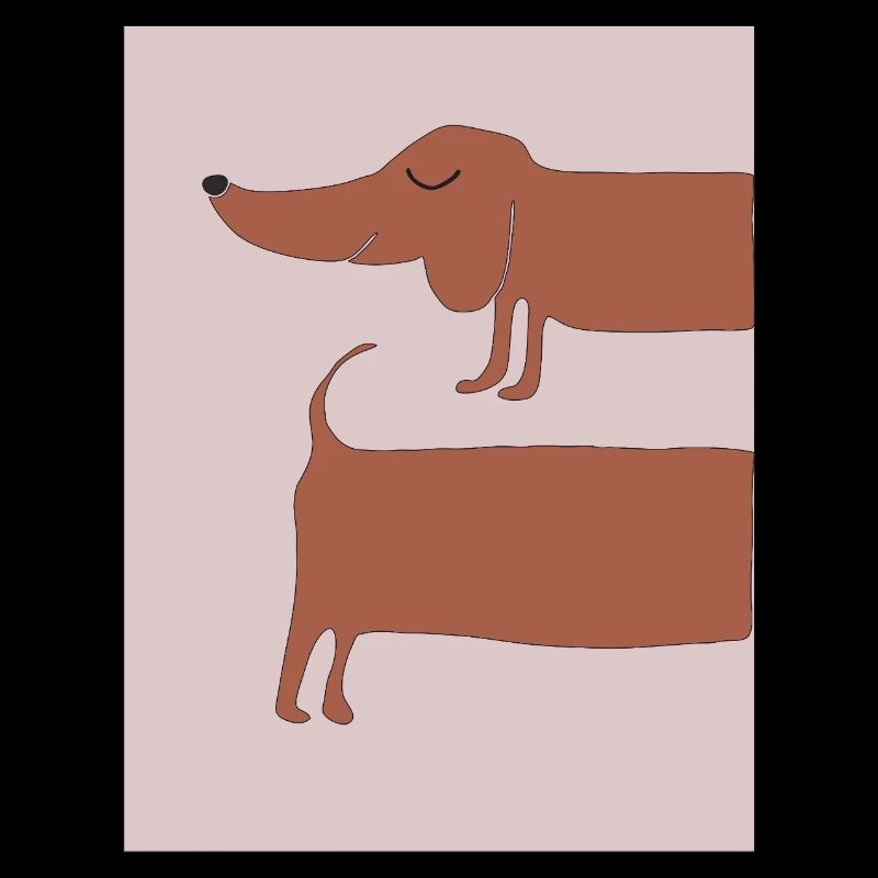 dackel rosa hintergrund