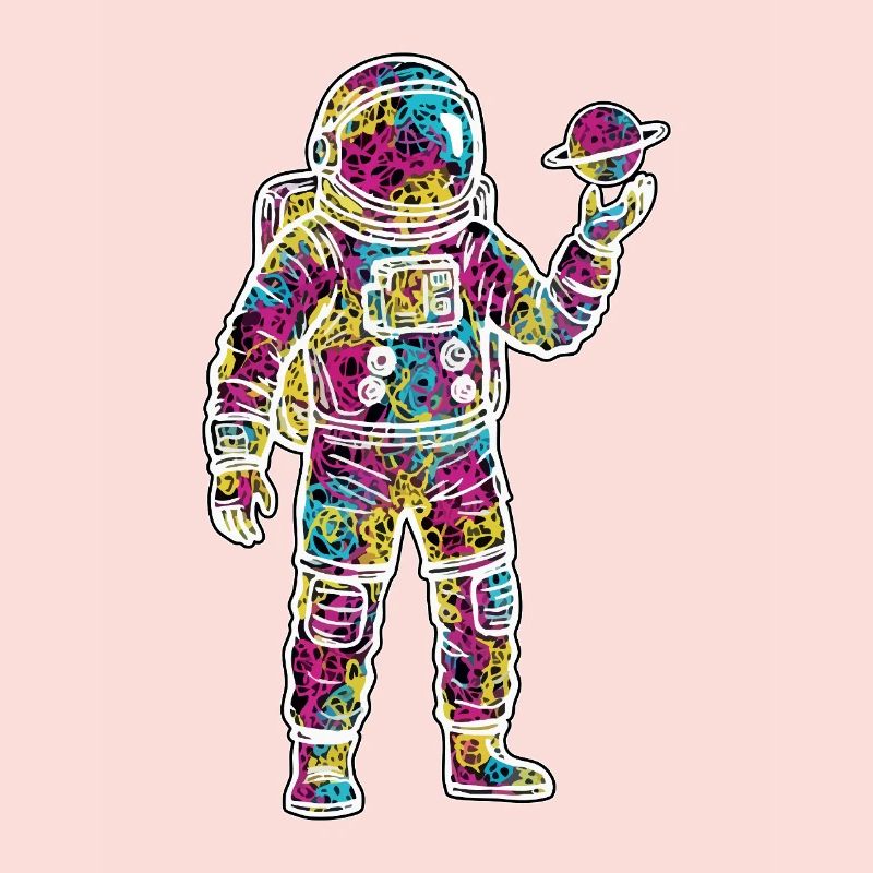 Space Astronaut Scribble Planet Scribbles