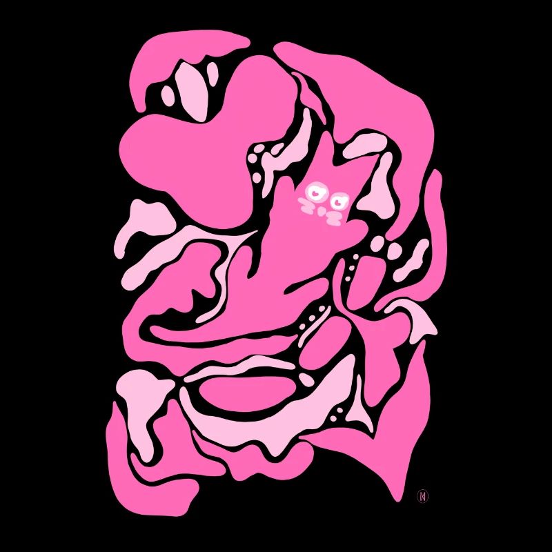 Abstract Pink Cat