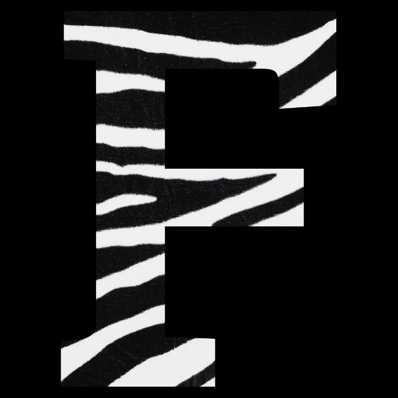 Buchstabe f Zebra