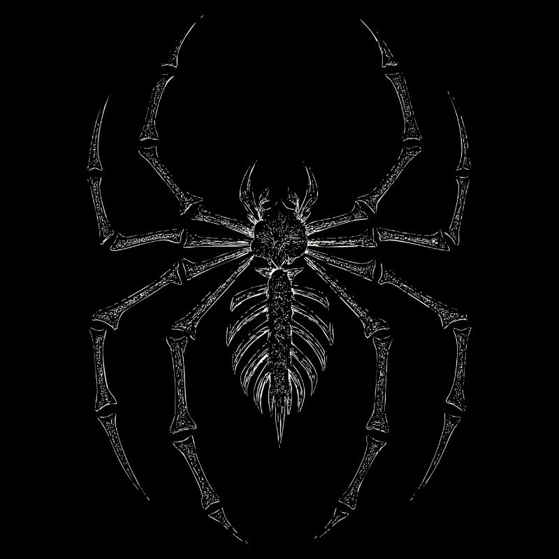 Gothic Skelett Spinne 90's