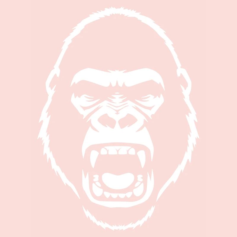 Furious Gorilla Stencil Grunge vector_path128