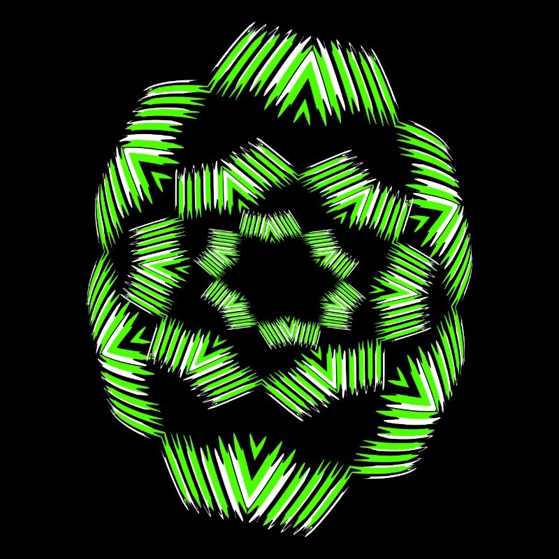 Neon Mandala Fächer Muster