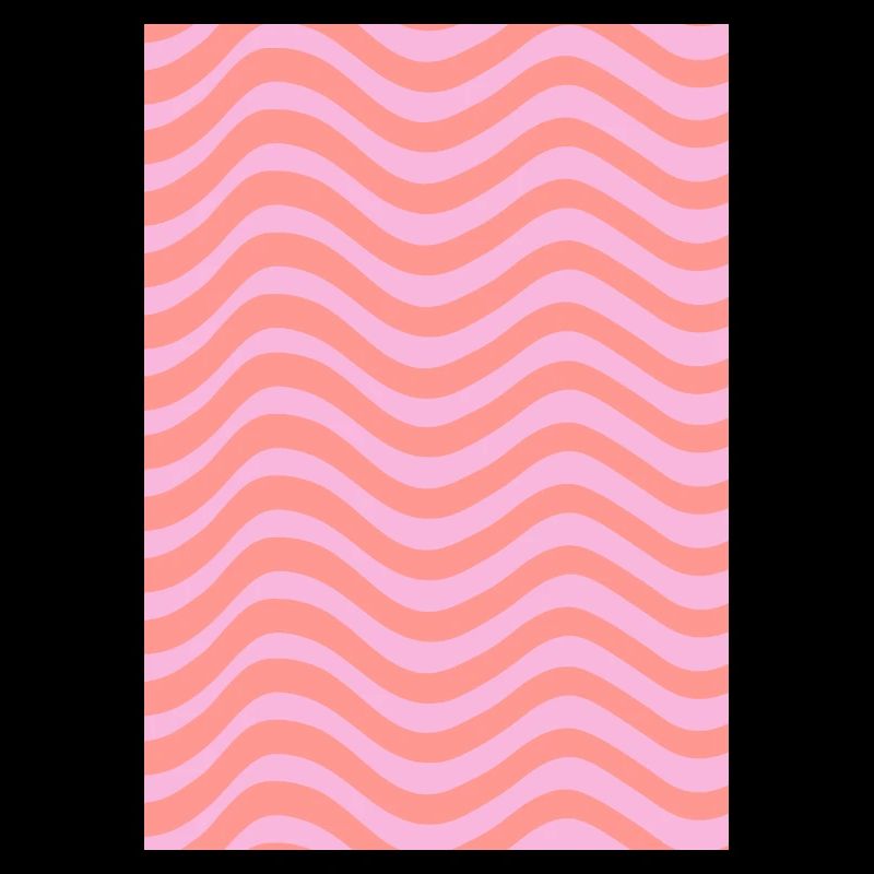 Stripe Wave Pattern - Pink Customizable
