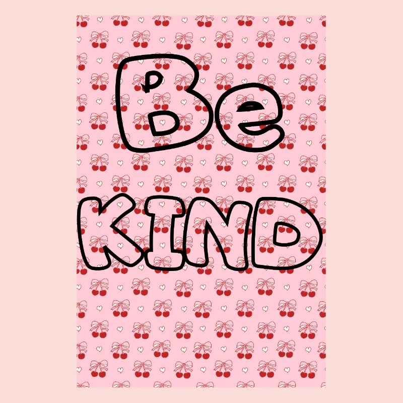 Be kind with cherry pattern