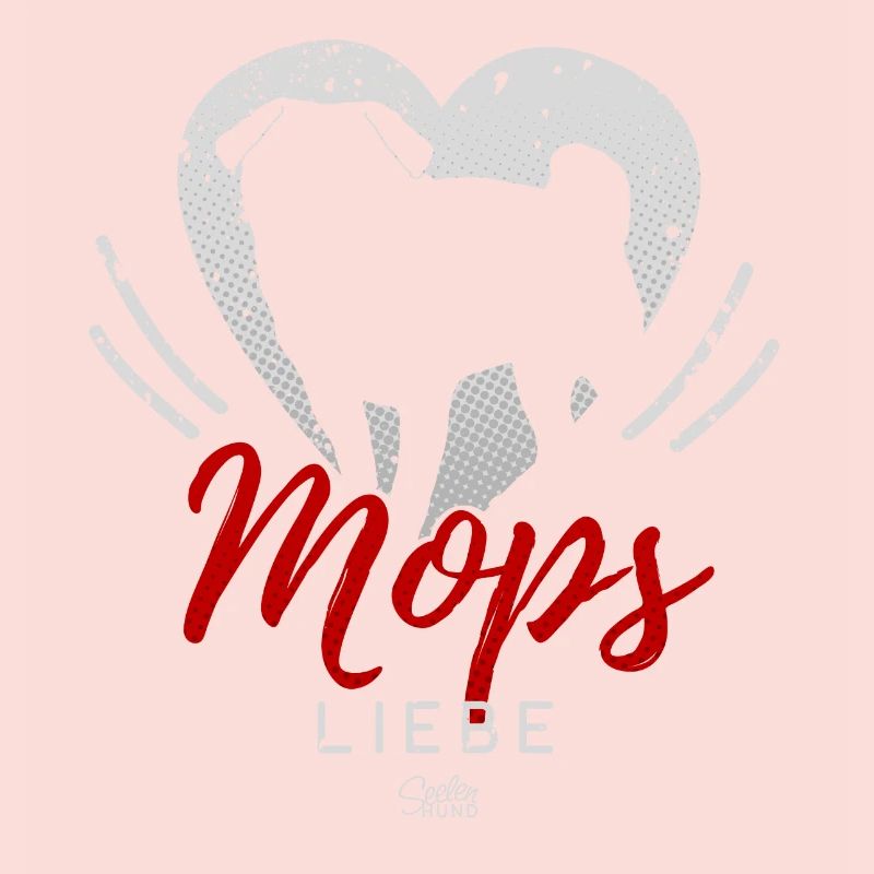 Mops-Liebe-Silhouette