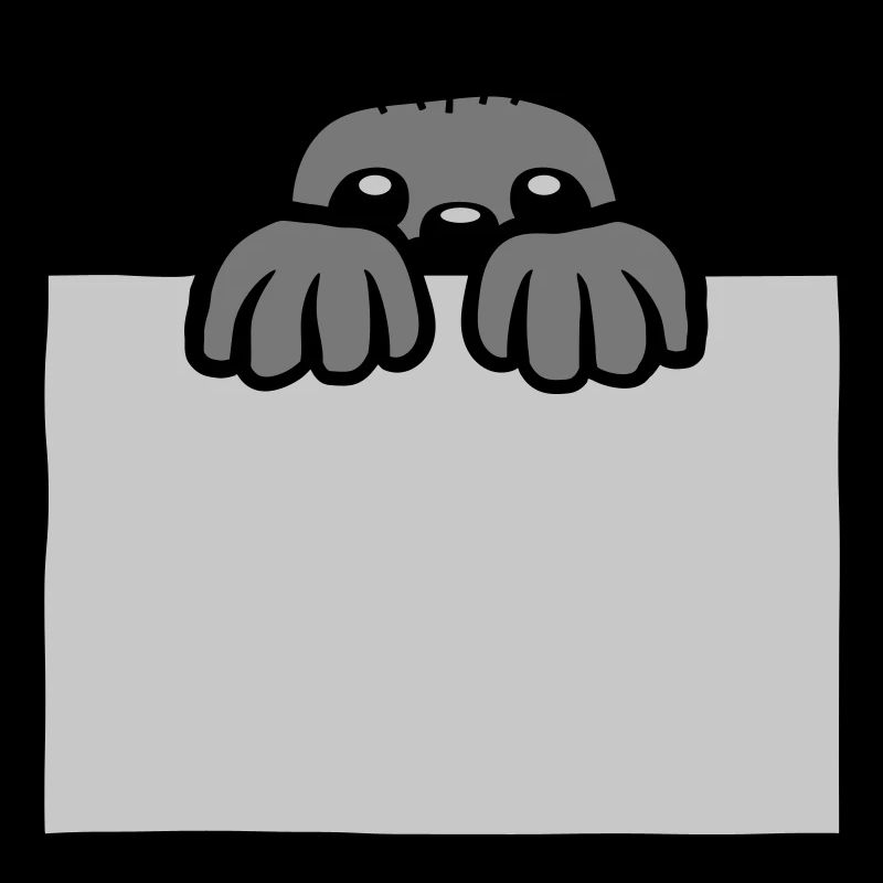 Maulwurf zeigt Schild