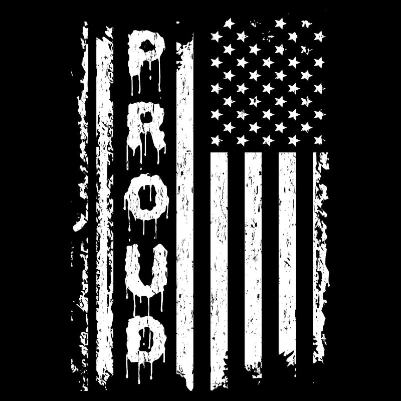 American Flags and Text Graphics