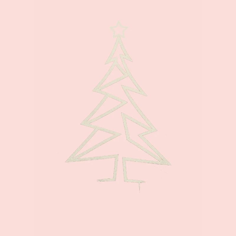 Urban Christmas Tree – Angular One-Line-Art Design