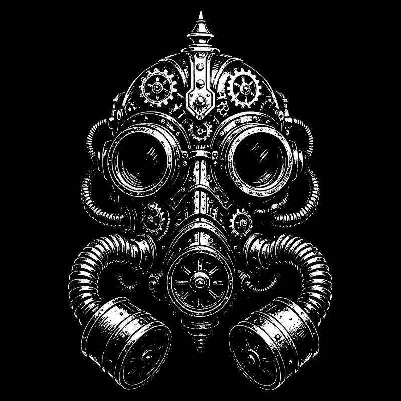 Steampunk-Gasmasken-Glyphe