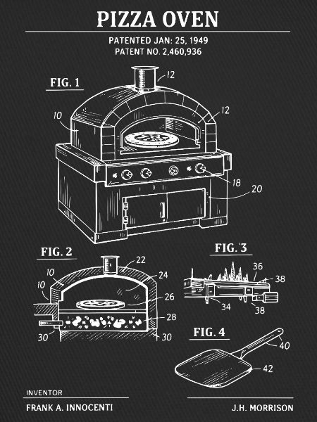 Pizza Oven Patent Blueprint