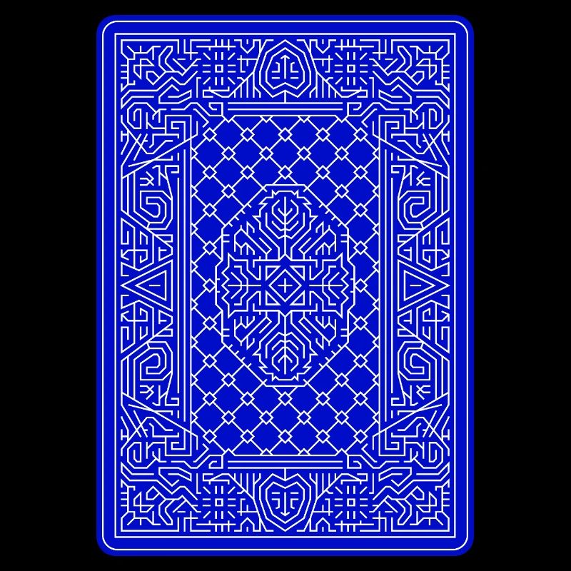 Geometric Playing Card Vector Art Blue