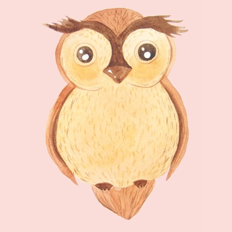 Uhu Eule Aquarell