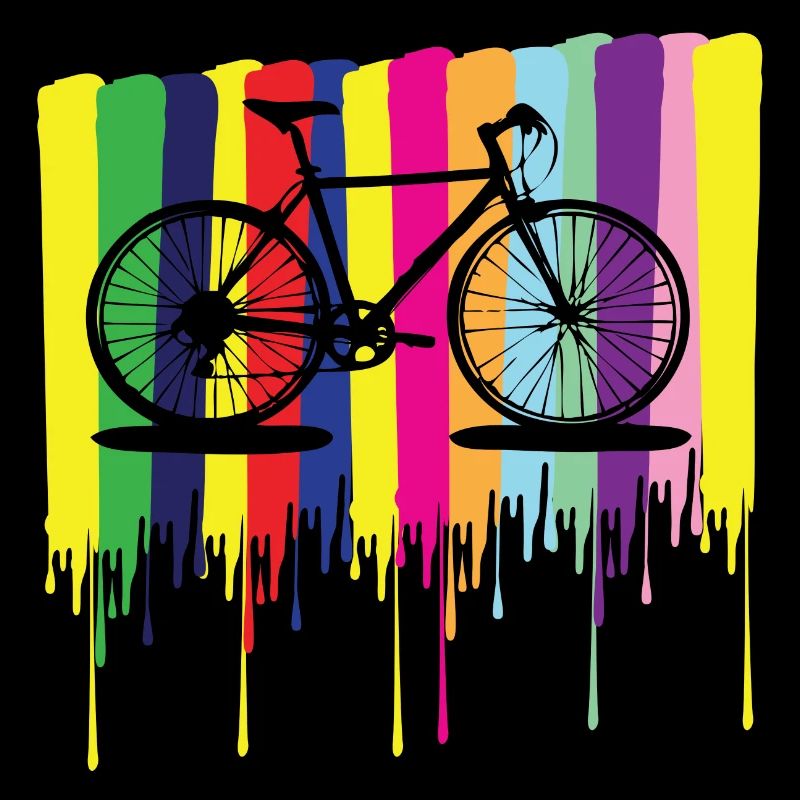 rainbow colors bicycle