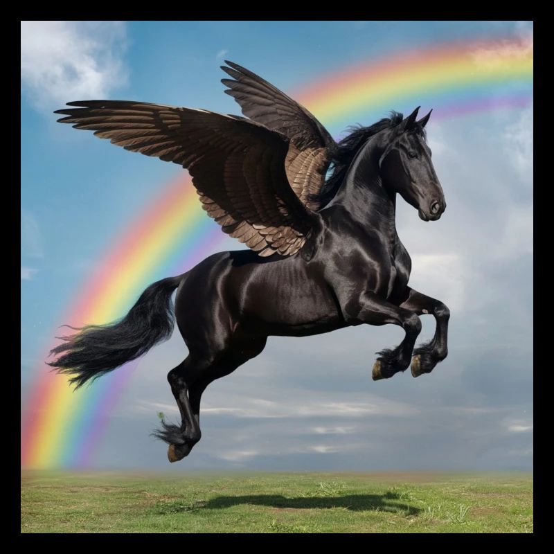 Pégase arc-en-ciel