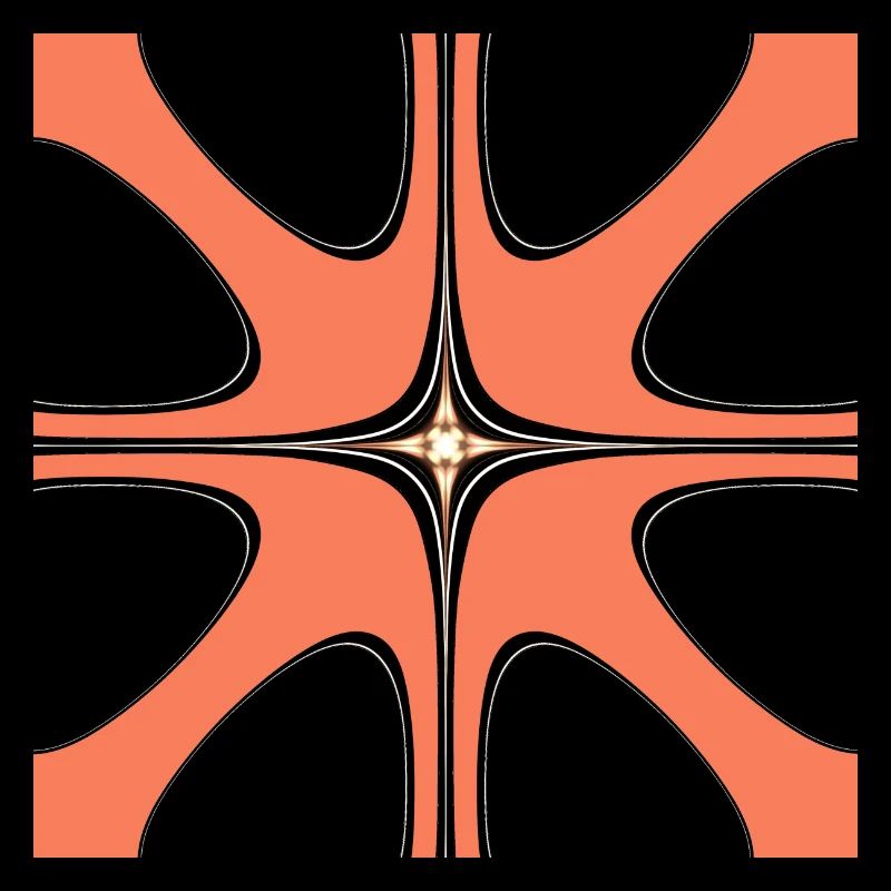 Abstract with a white pattern in the middle