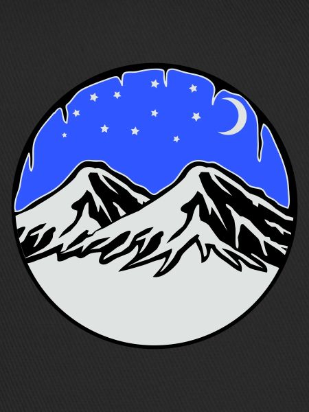 Starry sky mountains