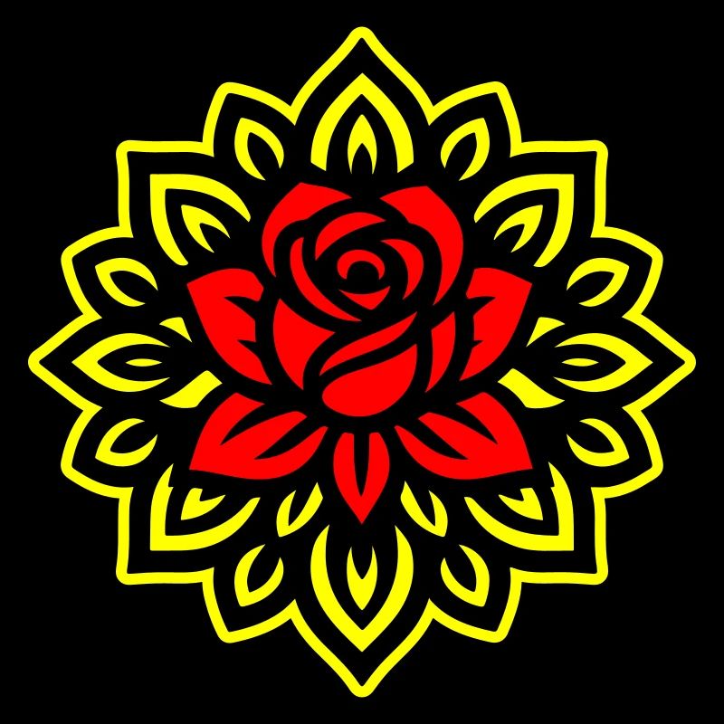 Mandala Fleur Rose