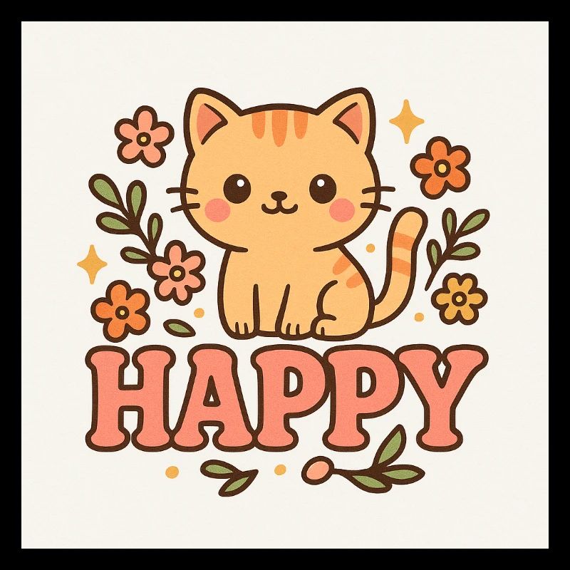 Chat heureux