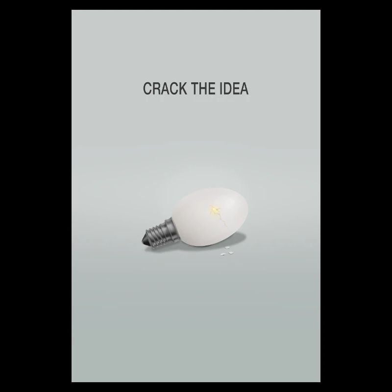 Craque l’idée : design minimaliste d’affiche