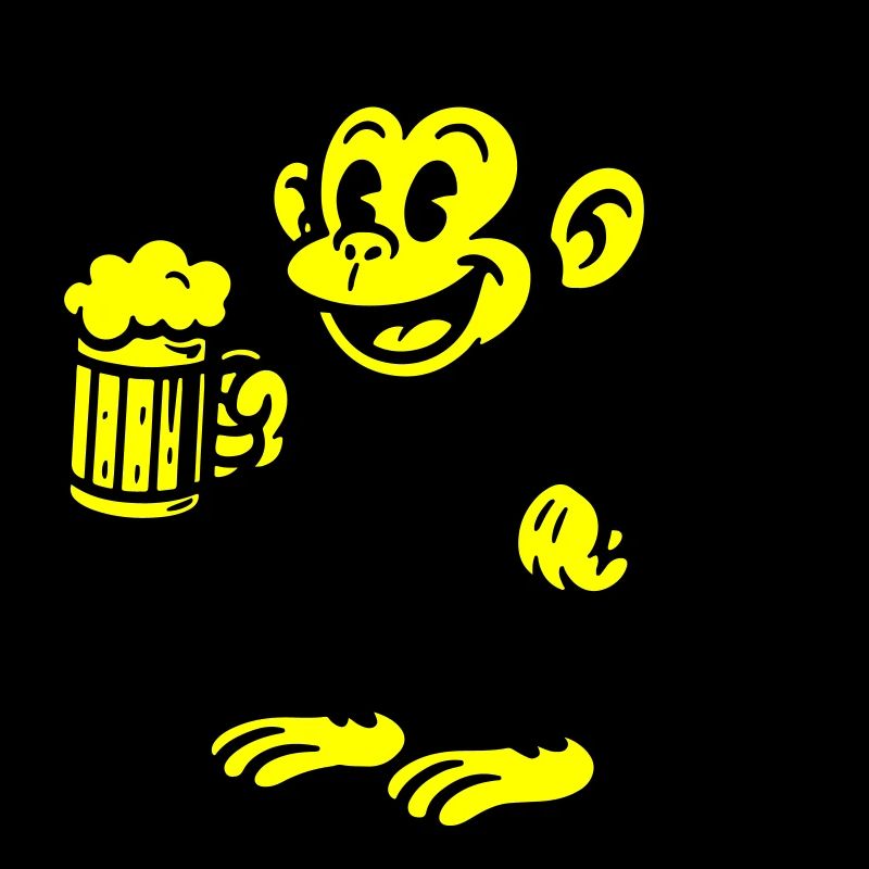 Monkey Beer Drinking