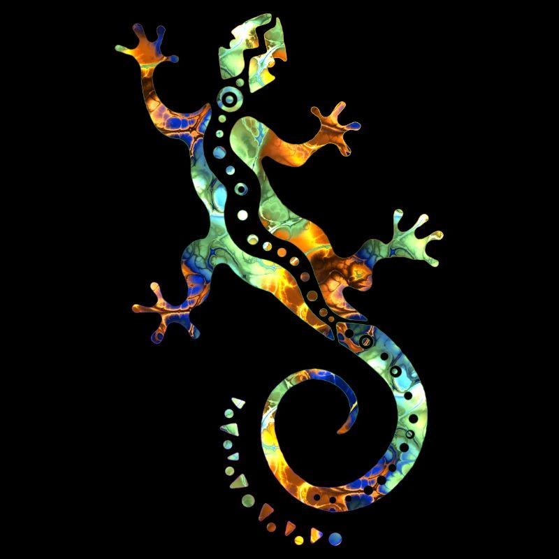 GECKO abstraite colorée