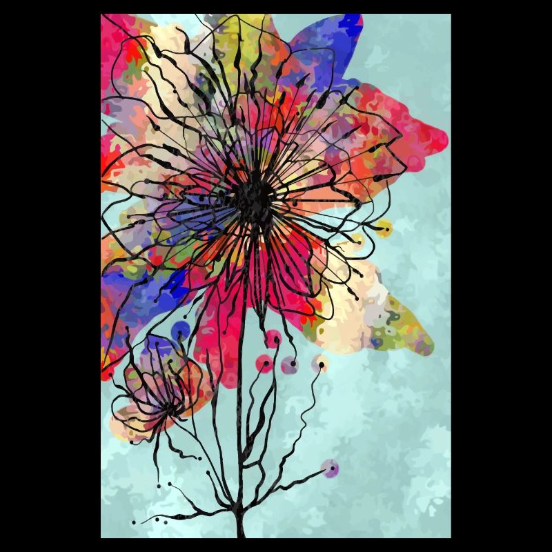 Fleur colorée