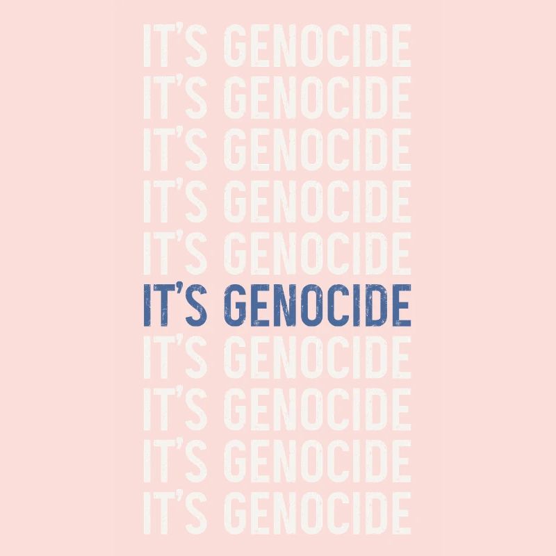 Typographic Phrase Repeated Genocide