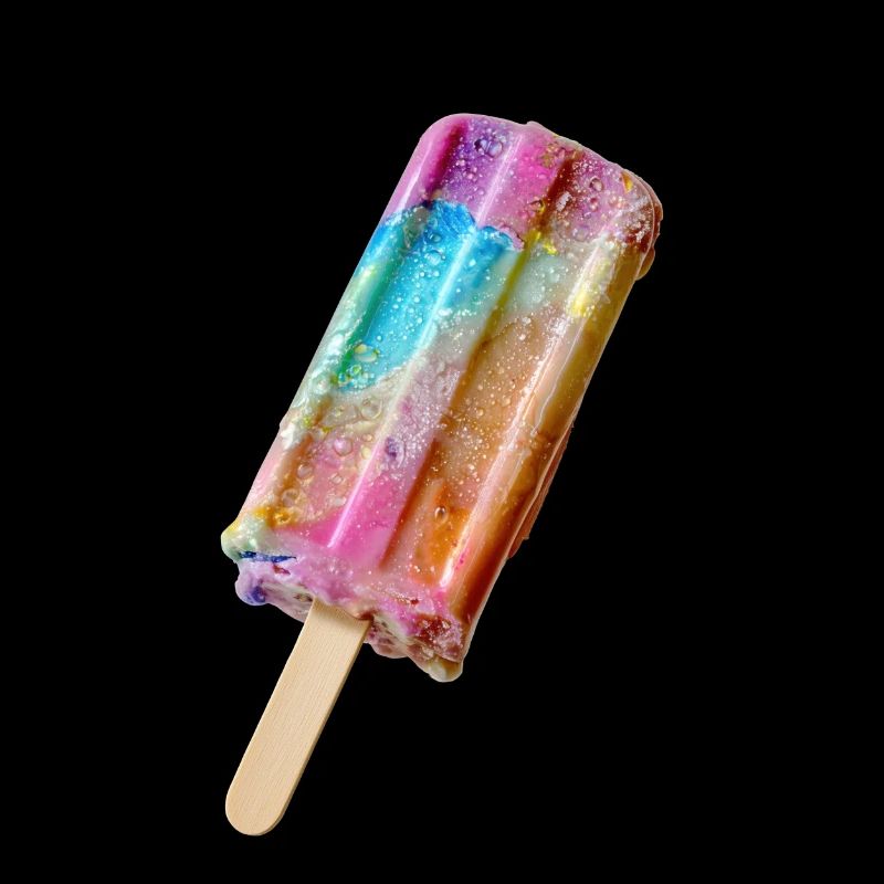 Eis am Stil Regenbogen