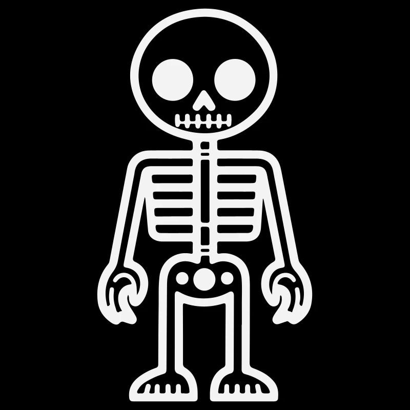 Retro-style skeleton design