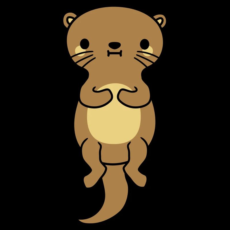 nice floating otter