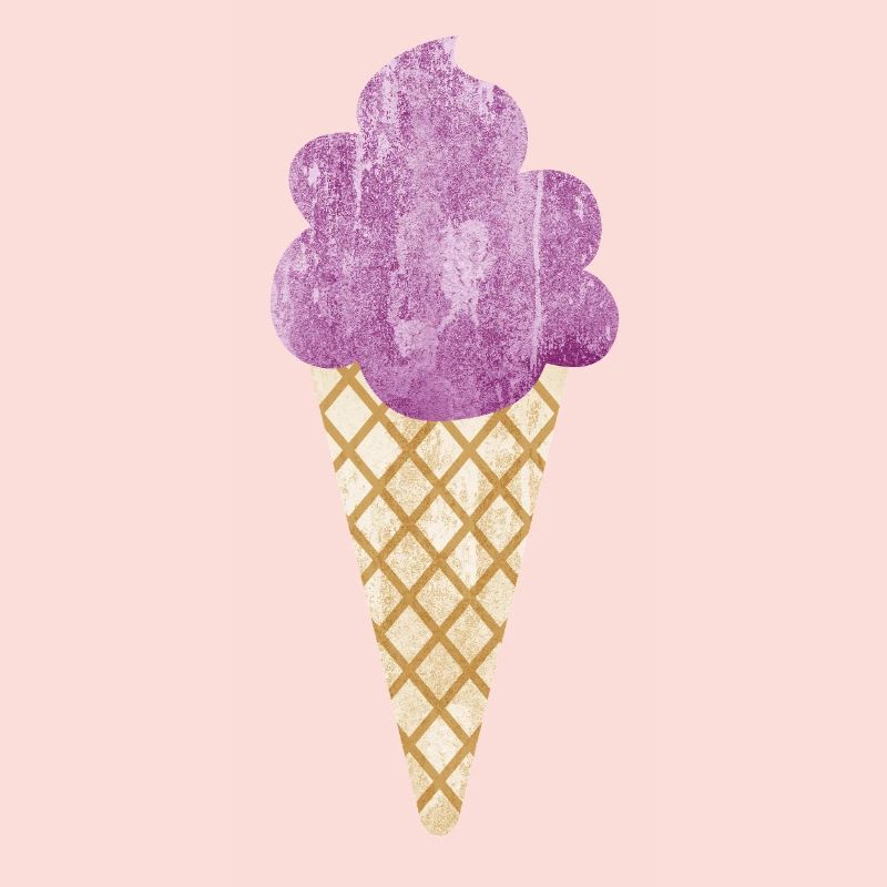 Eiscreme Icecream Eis Waffel Eiskrem Eisdiele lila