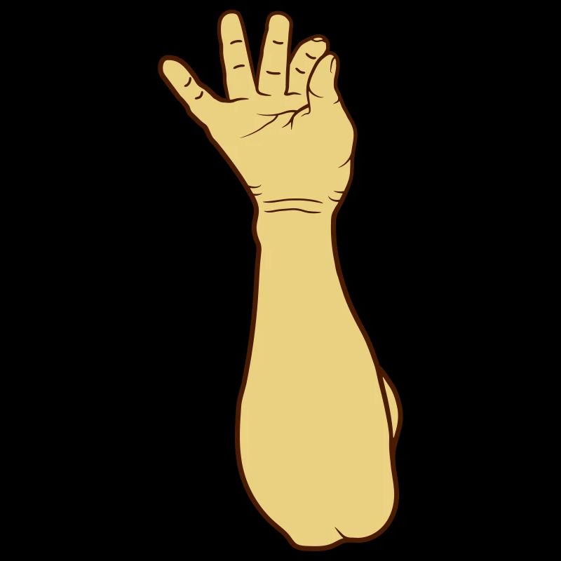 Salt sprinkle hand