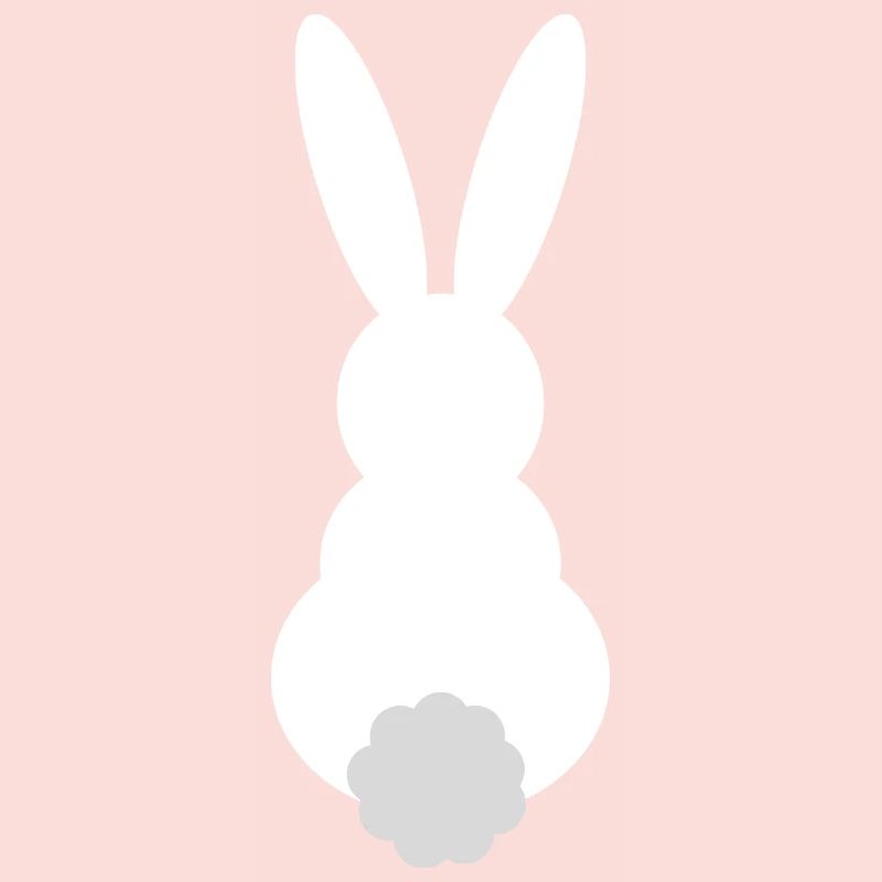 Silhouette de lapin avec une queue duveteuse