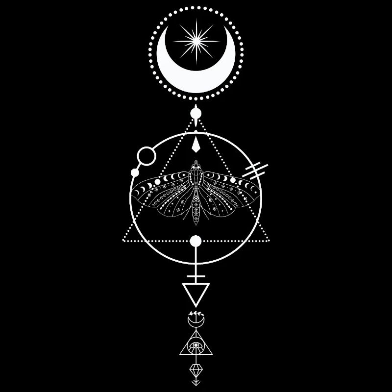 Celestial Moth Alchemy Glyph