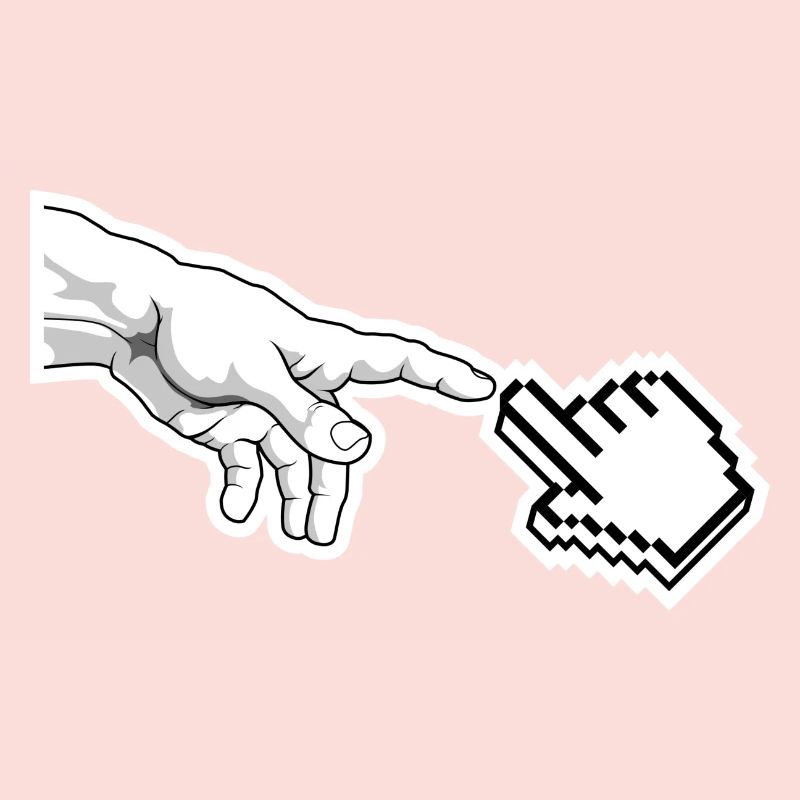 Pixel Pointer Hand Art