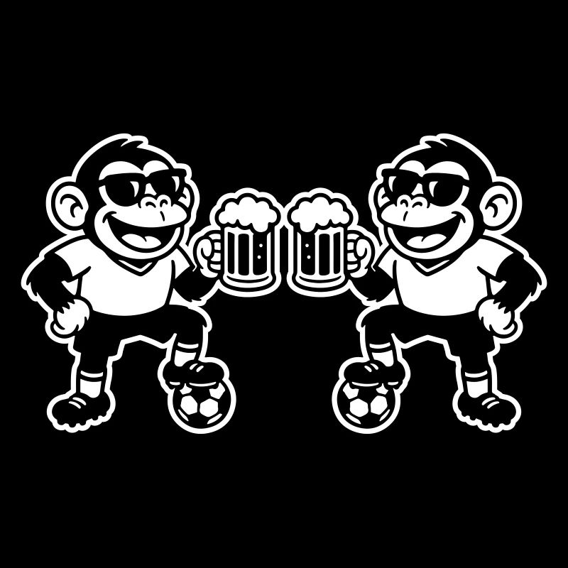 Fussball Affe Bier