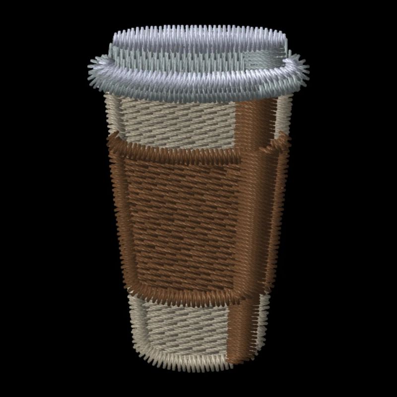 Embroidered coffee mug
