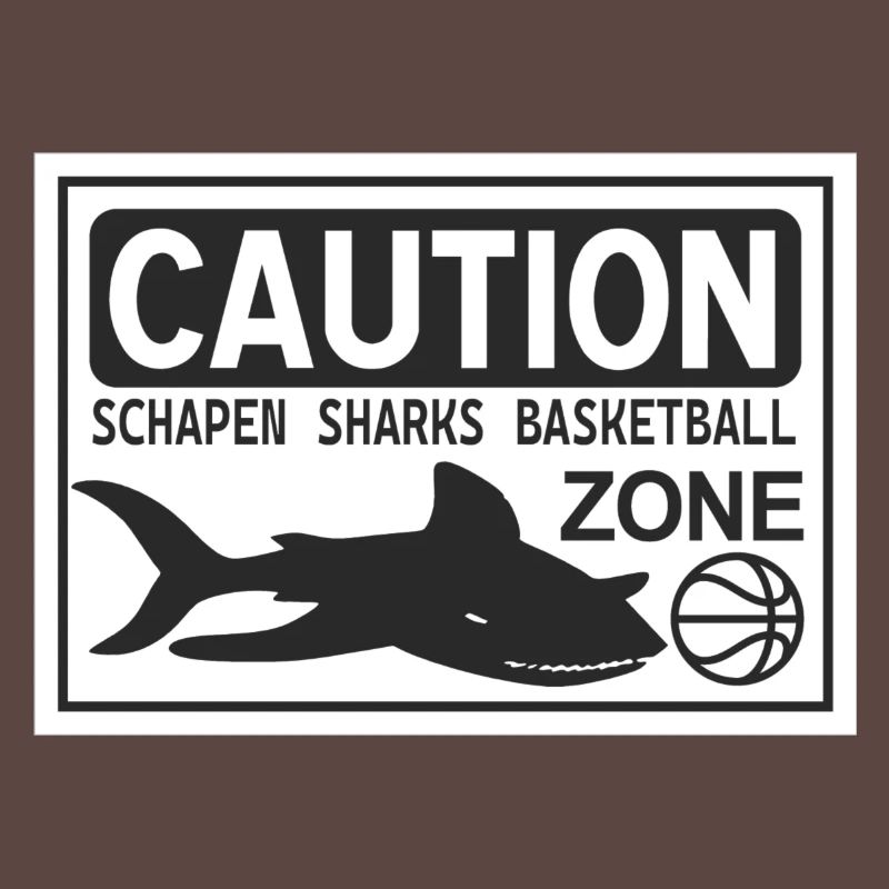 CAUTION SHARKS white