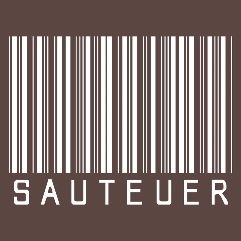 Strichcode "SAUTEUER" weiß
