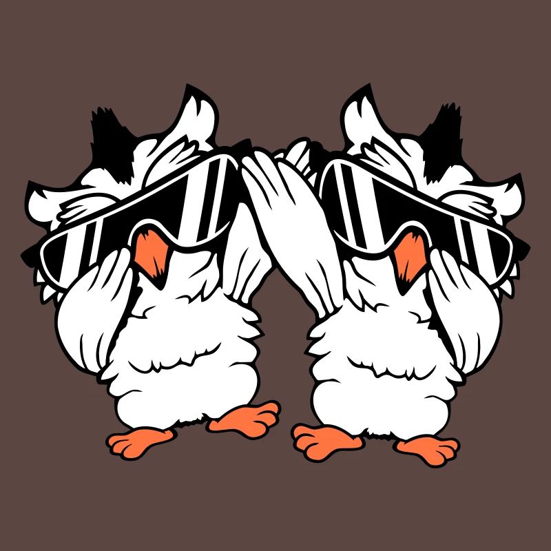 2 hiboux Dabbing Dab Danse Pose Geste Lunettes de soleil