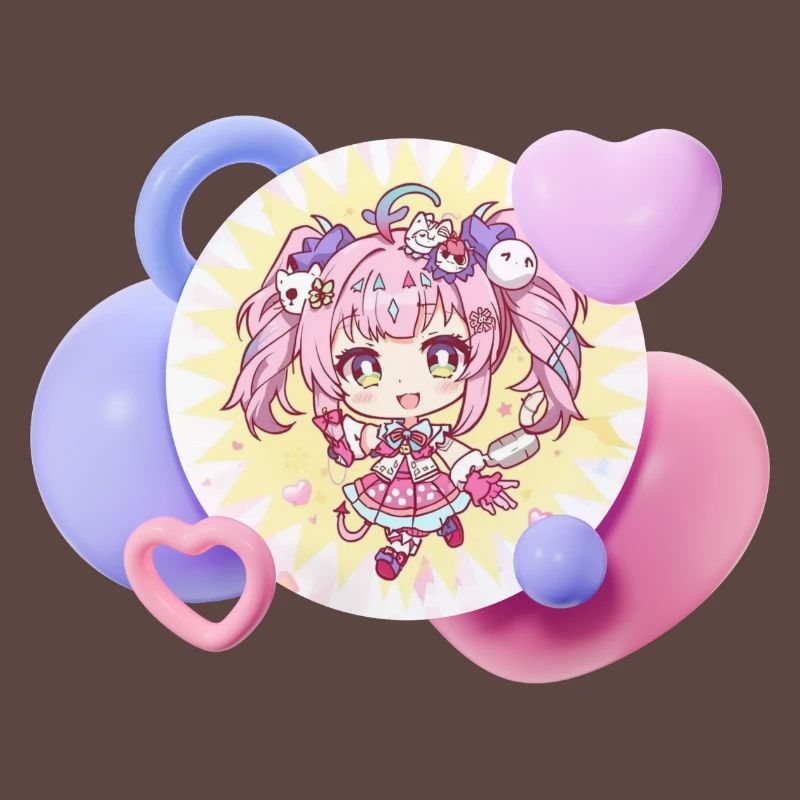 Pastell-Chibi mit Herzchen