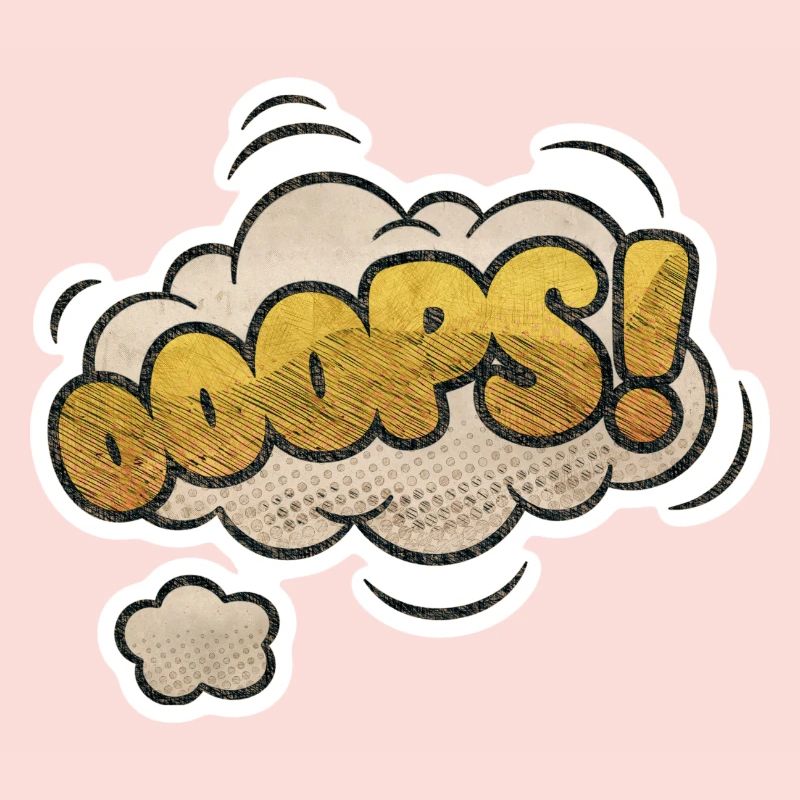 Ooops comique : Expression pop art drôle